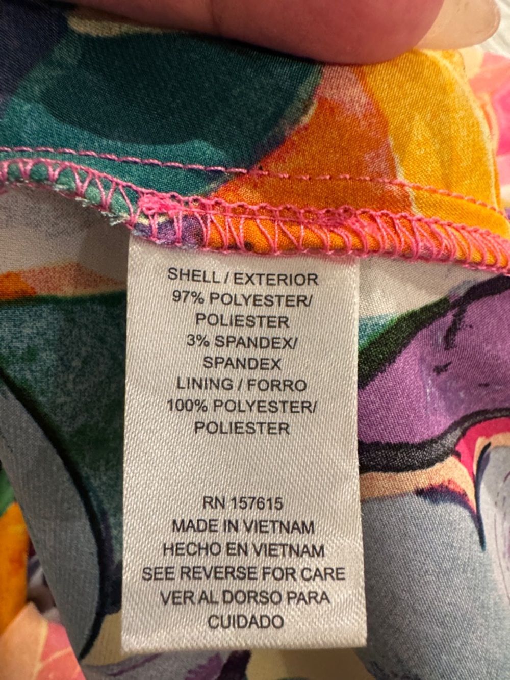 Nicole Miller Tropical Slip Maxi Dress in Pink, Orange, Yellow, Green, Blue - Picture 8 of 11